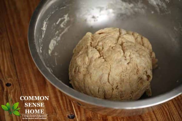 mixing challah bread dough