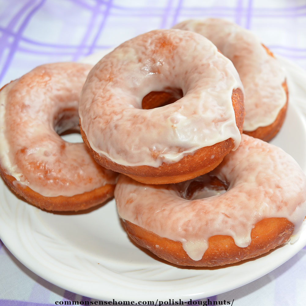 Plate full of homemade doughnuts