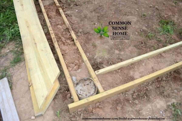 how to build a greenhouse foundation