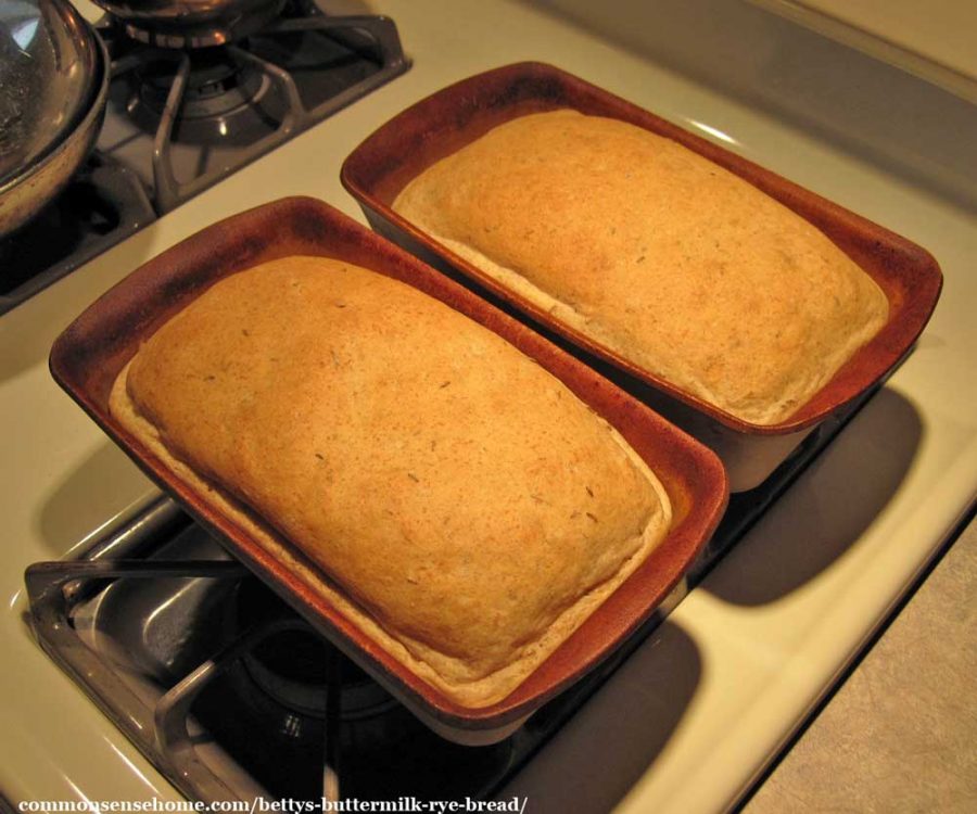 two loaves of rye bread