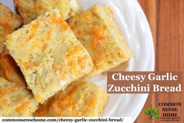 Cheesy Garlic Zucchini Bread - Use Fresh Or Frozen Zucchini