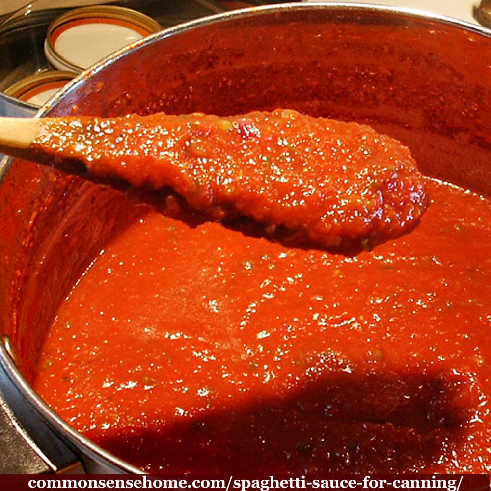 Spaghetti Sauce For Canning Made With Fresh Or Frozen Tomatoes