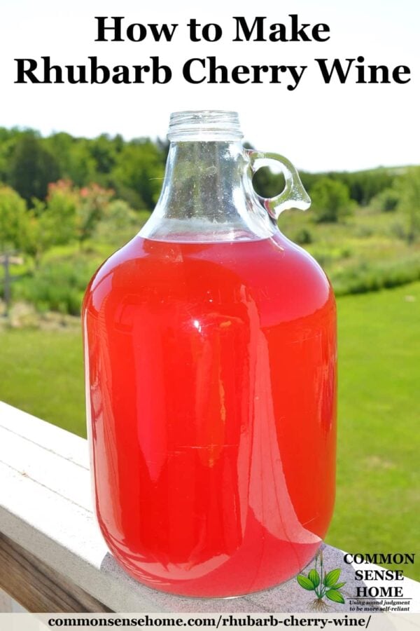 Rhubarb Cherry Wine A Fun Twist on Rhubarb Wine