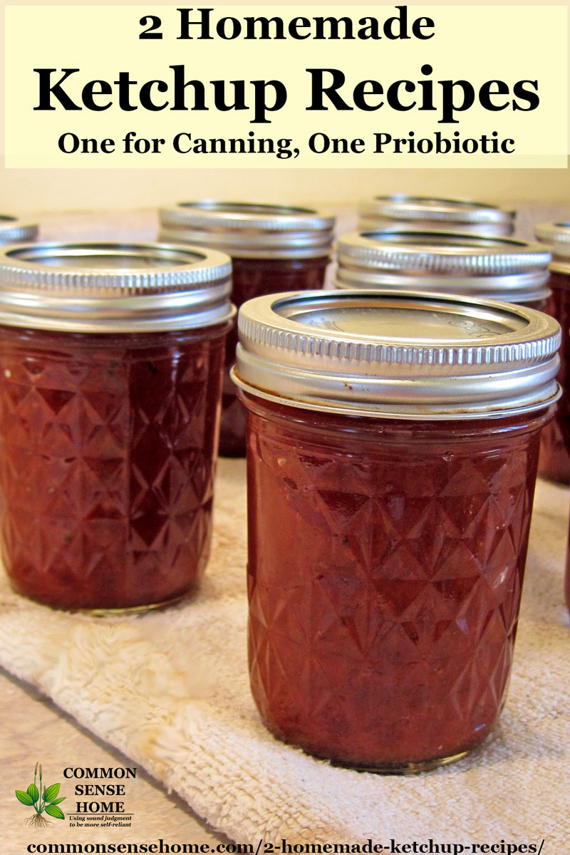 homemade ketchup in canning jars