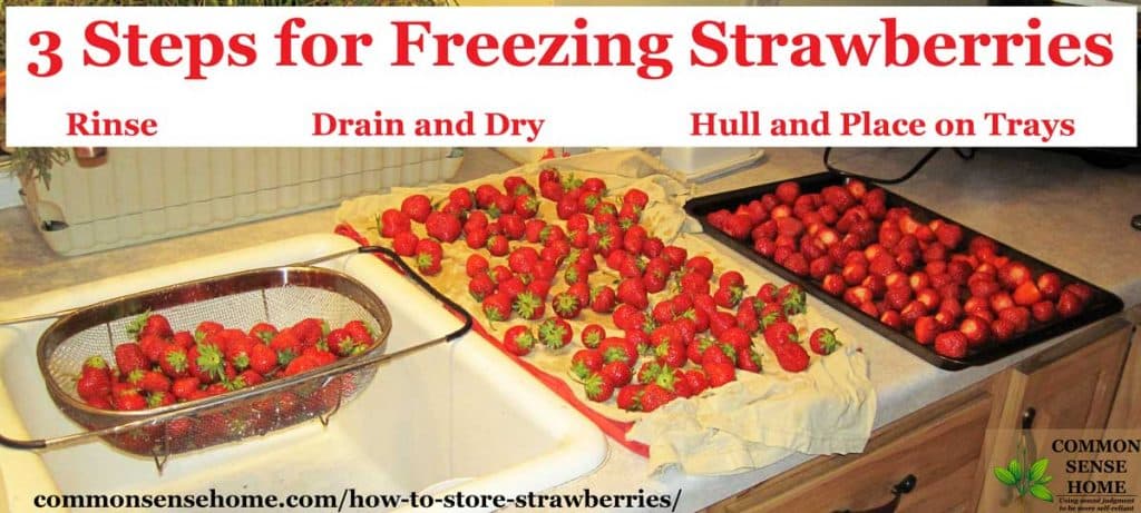 how to freeze strawberries step by step photos