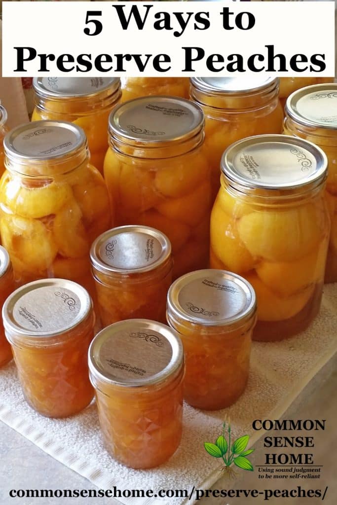 home canned peach slices and peach jam
