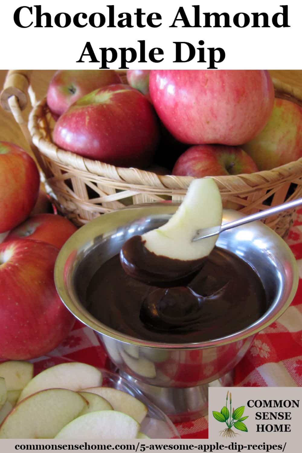 Chocolate almond apple dip