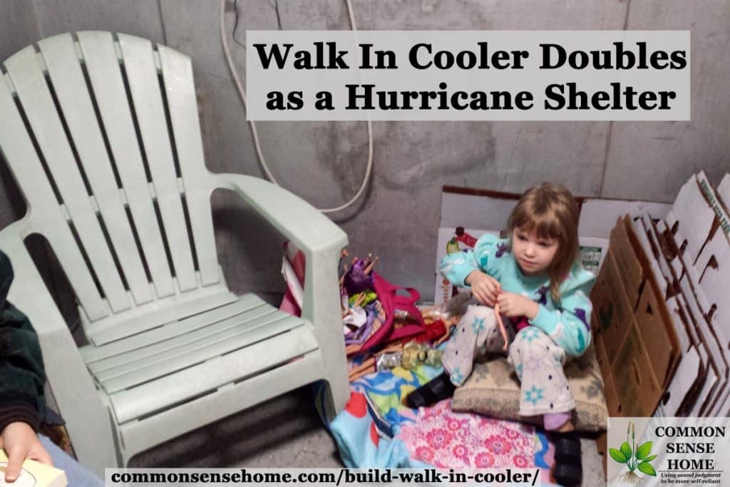 walk in cooler as hurricane shelter