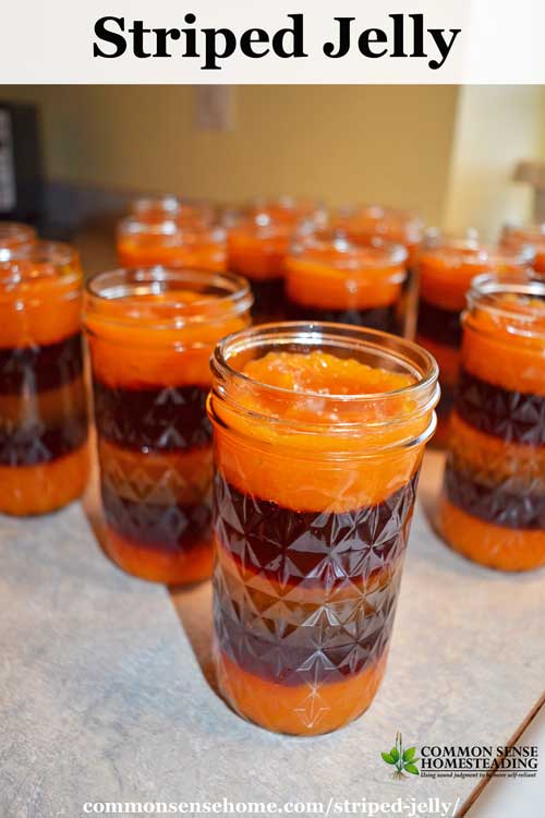 Striped jelly pours make your homemade jams and jellies look extra special. Great for gift giving, or as a premium product for your farm market stand.