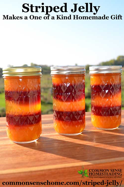 Striped jelly pours make your homemade jams and jellies look extra special. Great for gift giving, or as a premium product for your farm market stand.