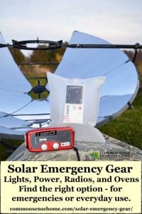 Solar Emergency Gear - Lights, Power, Radios, And Ovens