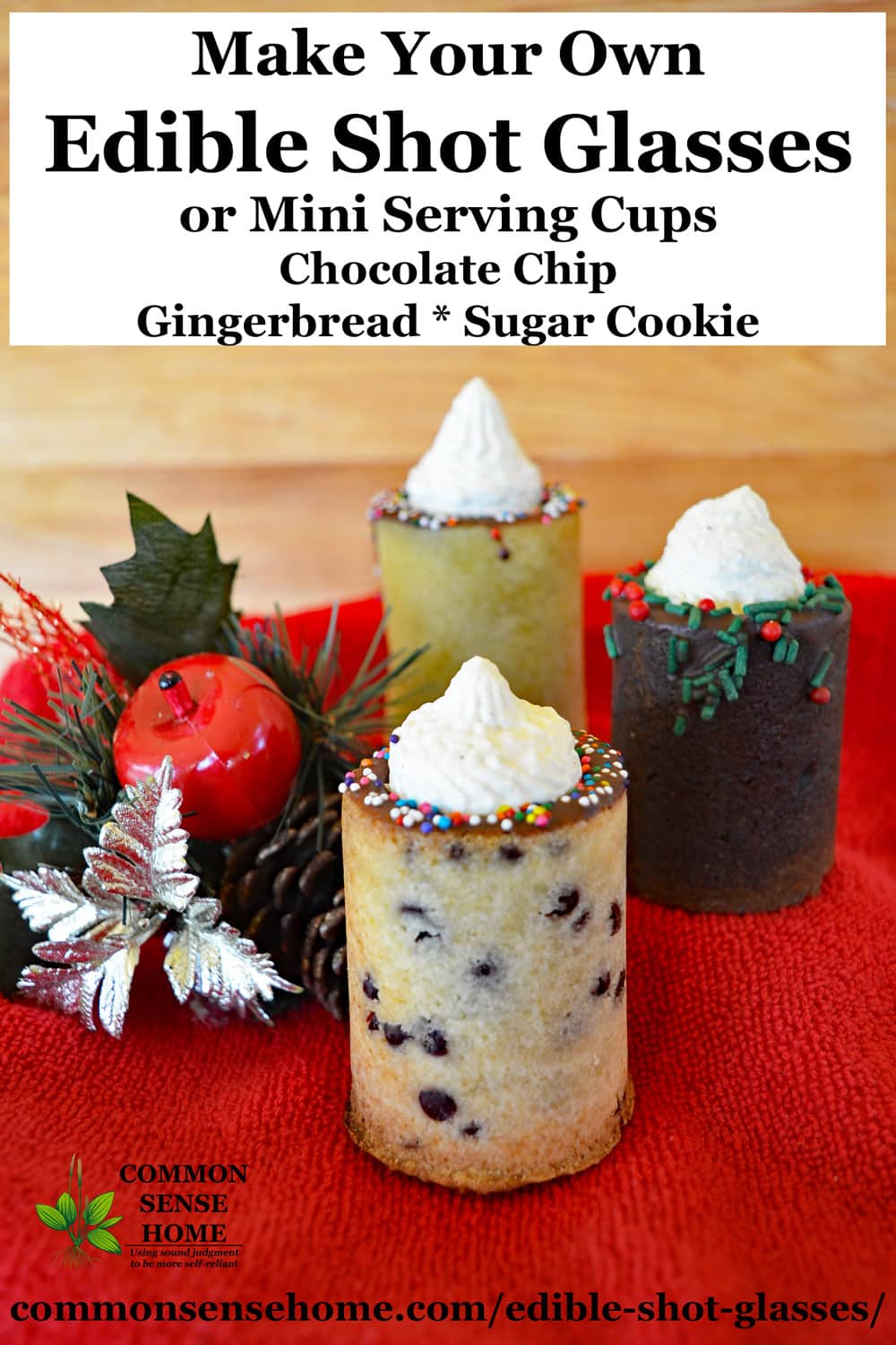 edible shot glasses - cookie cups