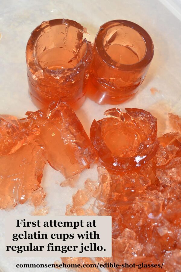 edible jello shot glass failure