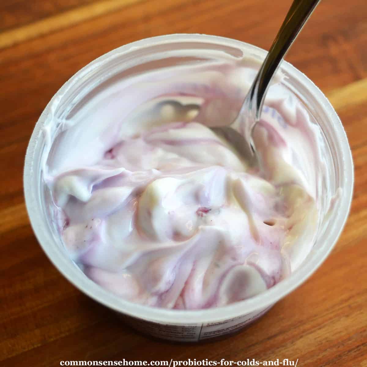 yogurt with active Lactobacillus acidophilus bacteria