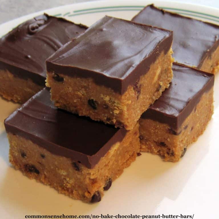 No-Bake Chocolate Peanut Butter Bars – Sweetened with Honey