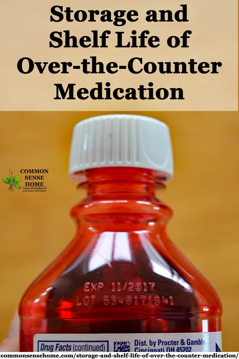 Storage and Shelf Life of Over-the-Counter Medication