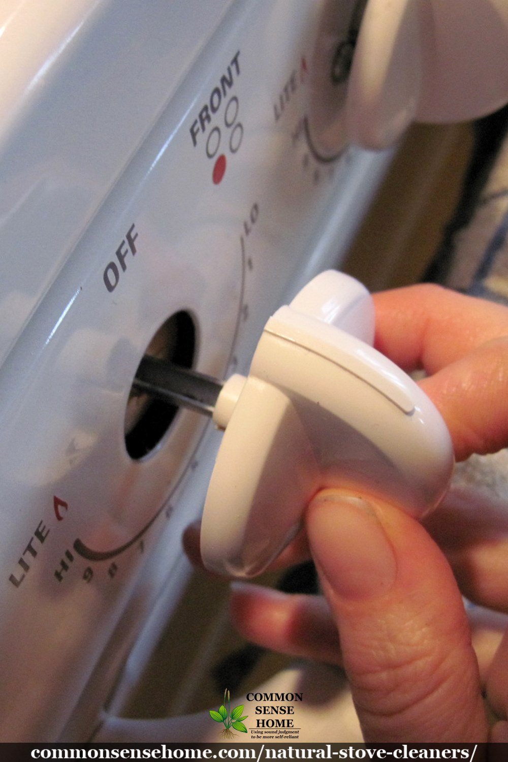 cleaning stove knob