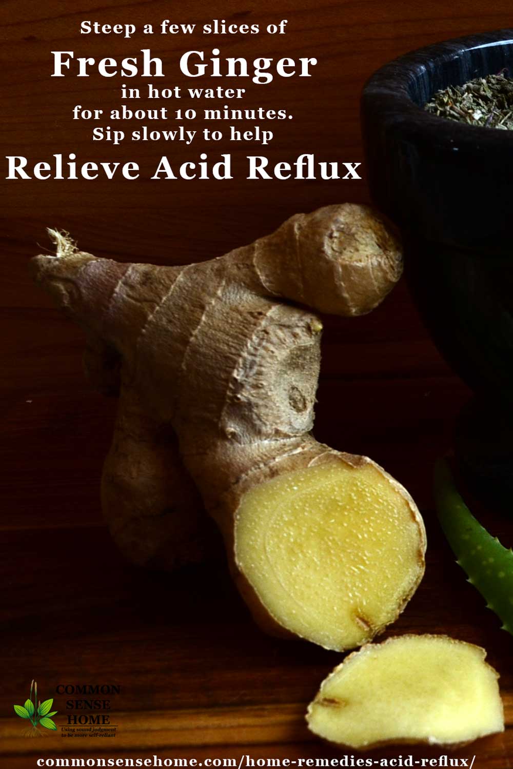 Ginger root for acid reflux relief