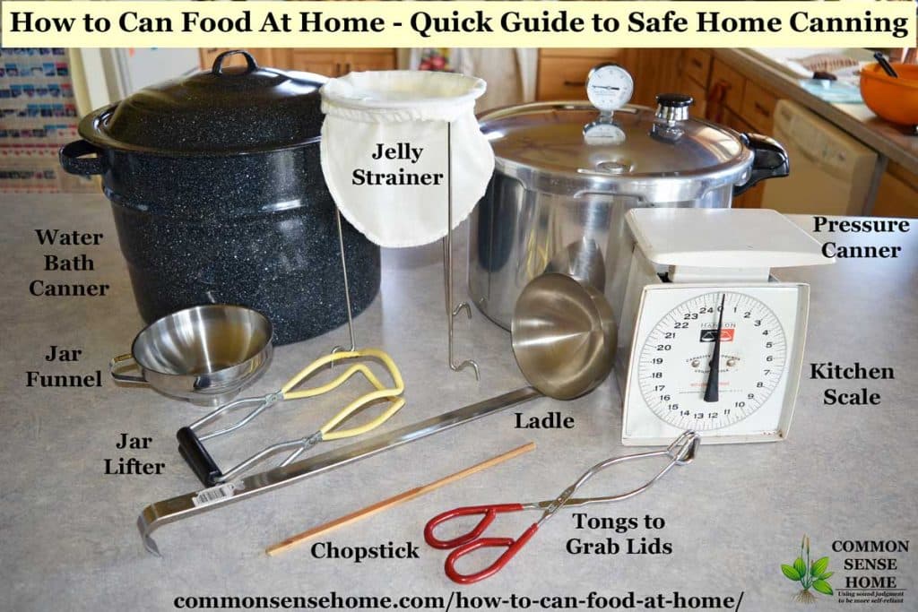 Equipment to can food at home