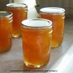 low sugar peach jam in mason jars
