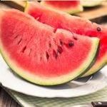 watermelon slices on plate