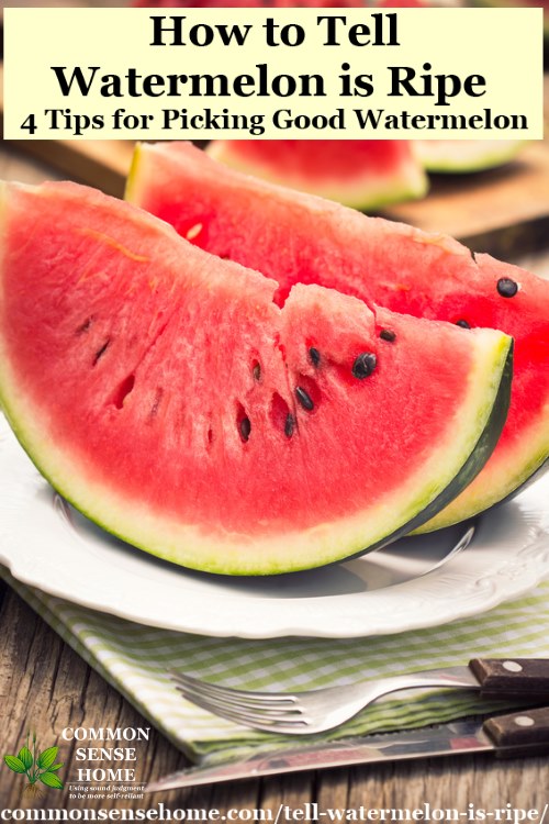 How to Tell if a Watermelon is Ripe - 4 Tips to Pick a Good Watermelon