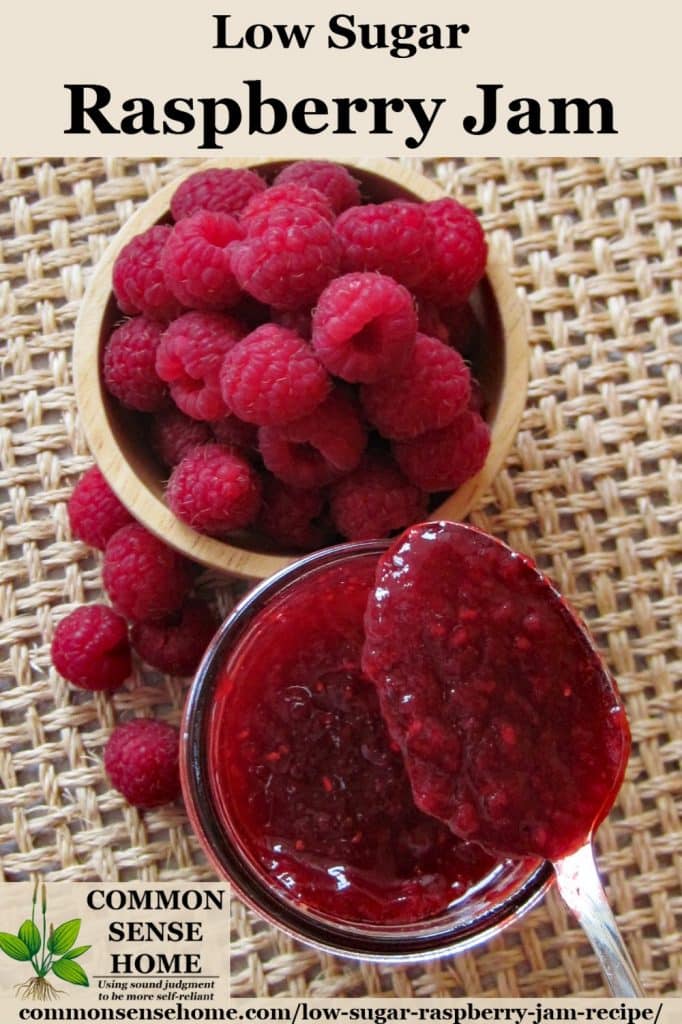 low sugar raspberry jam