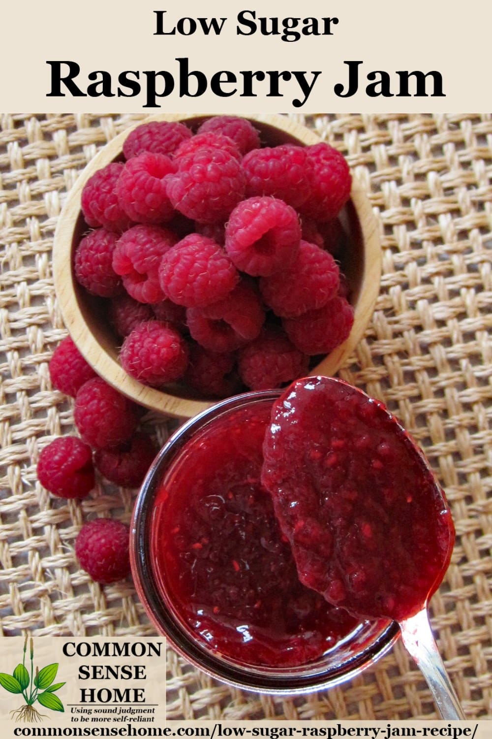 low sugar raspberry jam tall18