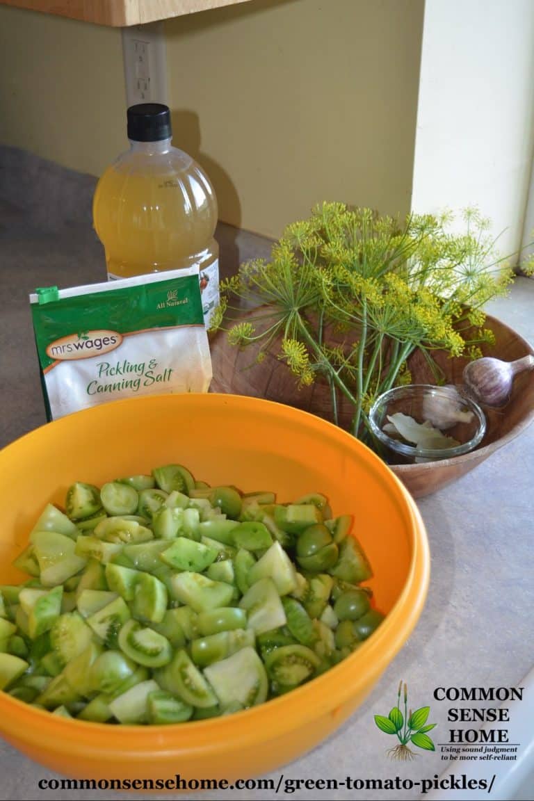 Green Tomato Pickles - Easy Pickled Green Tomato Recipe for Canning