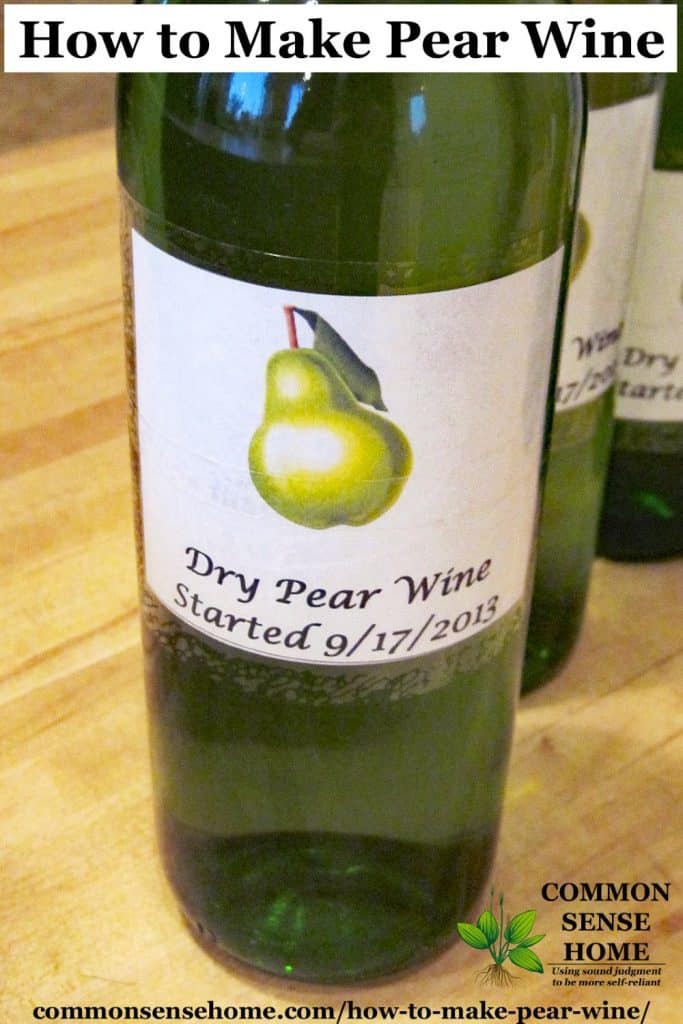 homemade pear wine