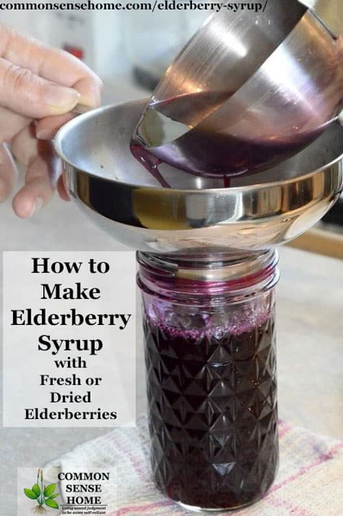 How to Make Elderberry Syrup with Fresh or Dried Berries