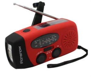 ironsnow crank and Solar AM/FM Radio with USB 