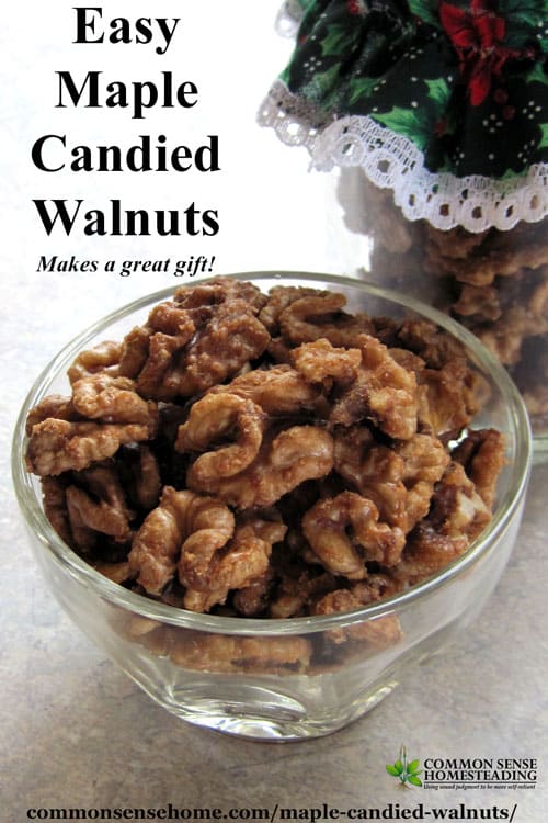 With real maple syrup, butter, sea salt and a touch of cinnamon, these maple candied walnuts make a special treat for any occasion.