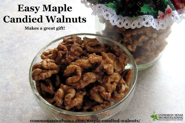 With real maple syrup, butter, sea salt and a touch of cinnamon, these maple candied walnuts make a special treat for any occasion.