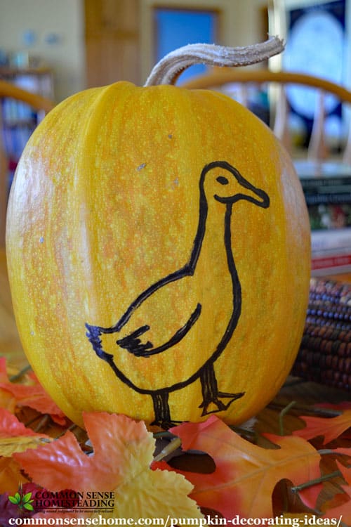 Fun and easy pumpkin decorating ideas with fresh pumpkins, flowers and herbs from your garden, common pantry and craft items to brighten any room.
