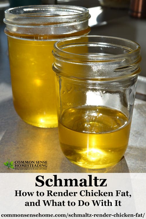 Schmaltz (rendered chicken fat or rendered fat from ducks or geese) is easy to make with fresh fat and adds a unique flavor and texture to many dishes.