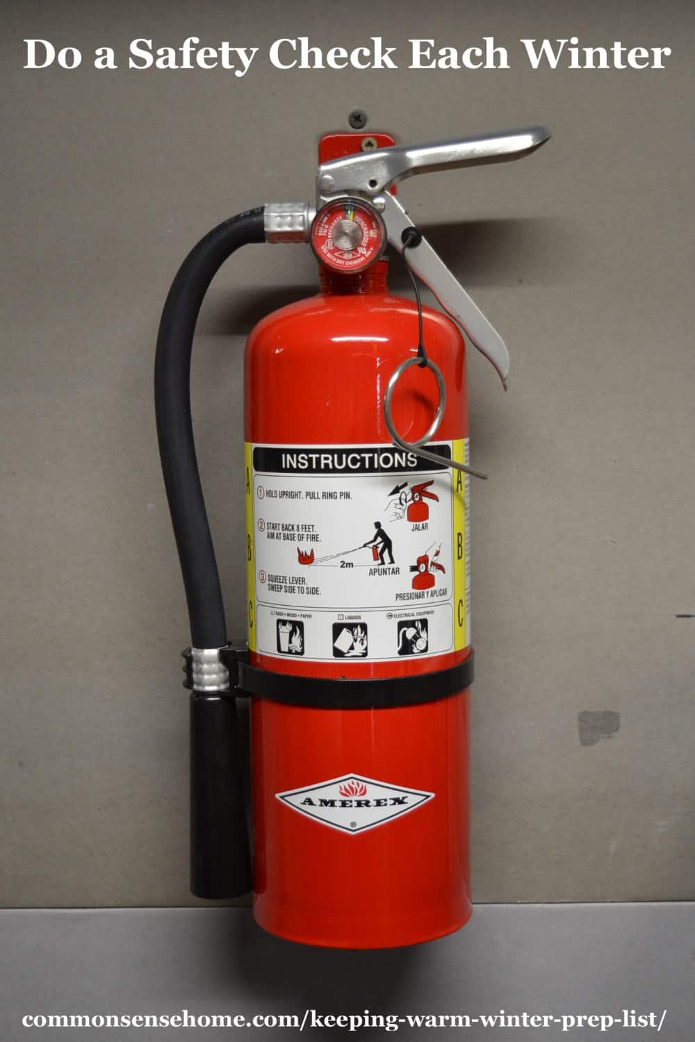 wall mounted extinguisher