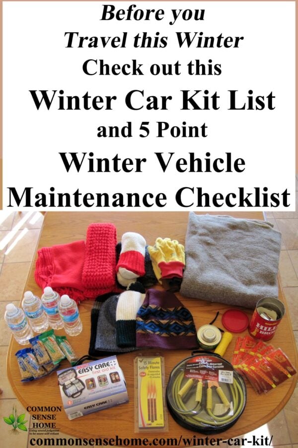 Winter Car Kit and Winter Vehicle Maintenance Checklist