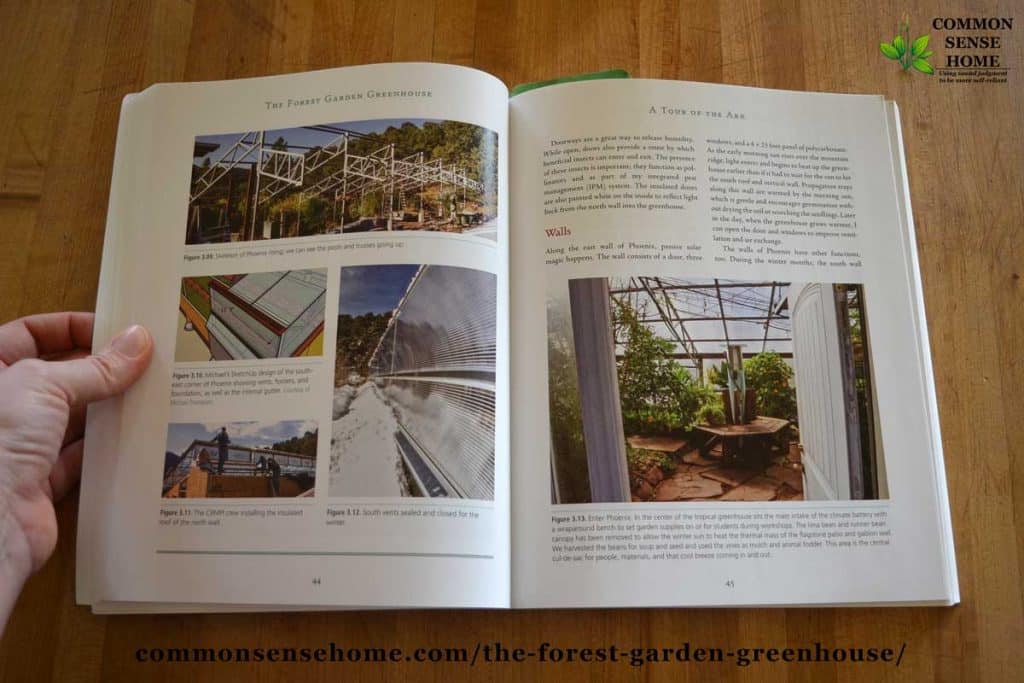 Interior photos from The Forest Garden Greenhouse Book