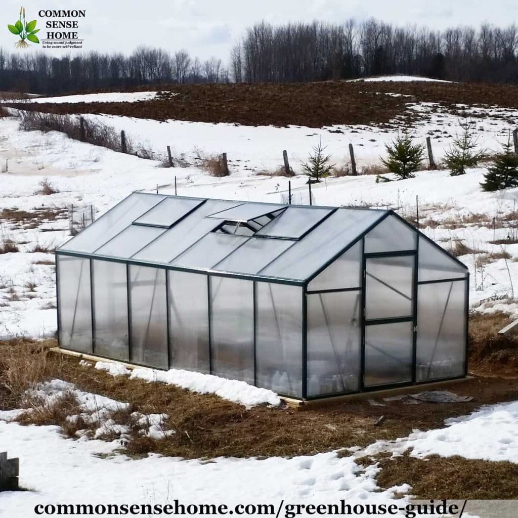 greenhouse in snow