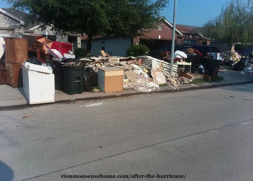 after the hurricane garbage