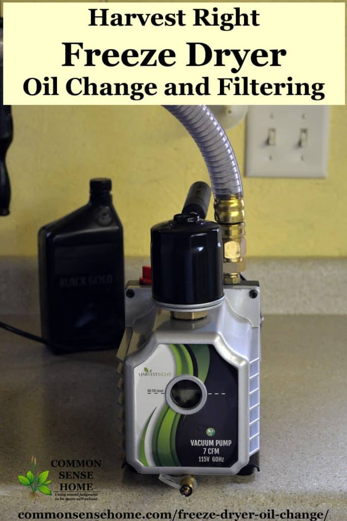 Harvest Right Freeze Dryer Oil Change and Filtering