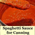 homemade spaghetti sauce ready for canning