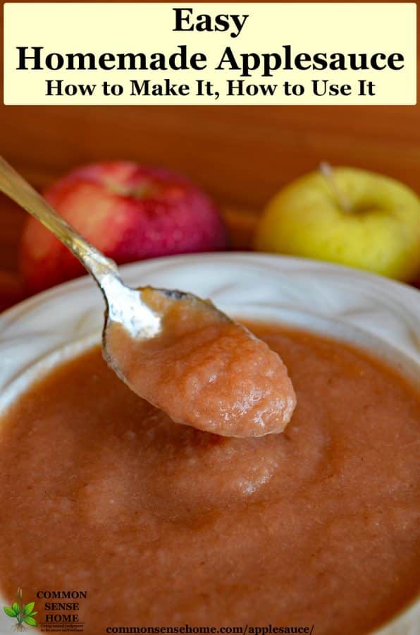 a bowl of homemade applesauce