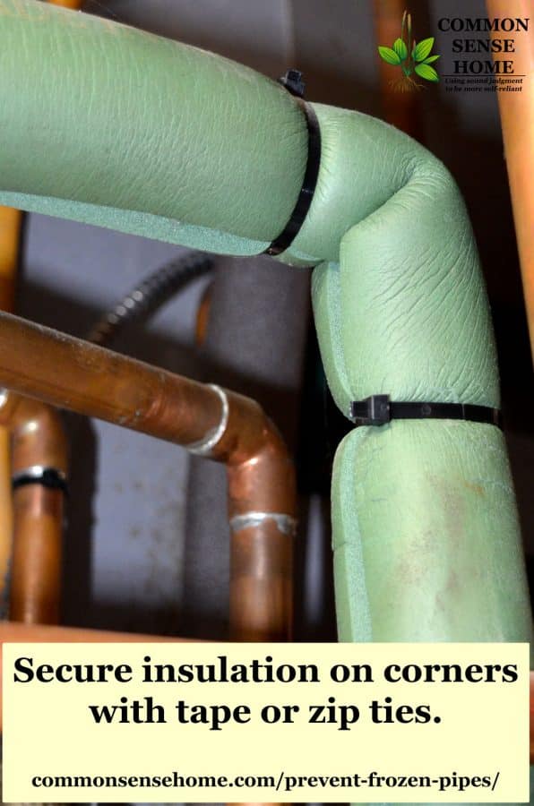 insulated pipe to prevent freezing