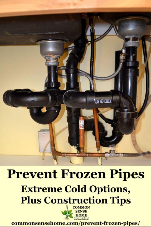 Prevent Frozen Pipes Extreme Cold, How To Keep Water Pipes In Garage From Freezing