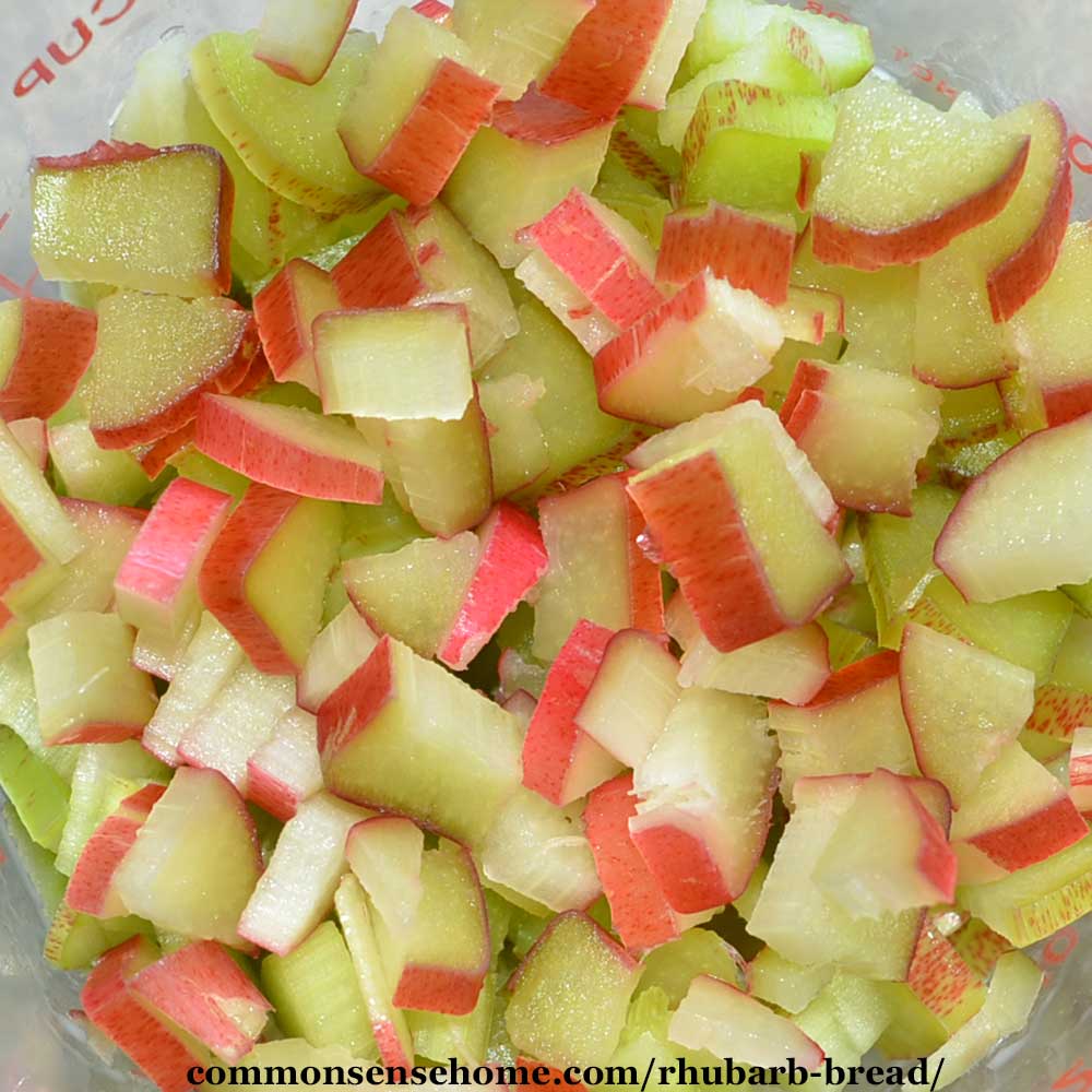 chopped rhubarb