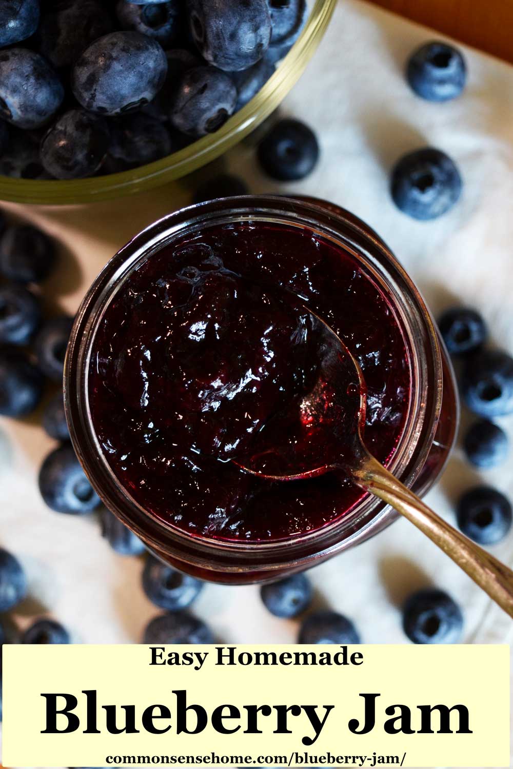 Blueberry Jam Easy, Small Batch, Low Sugar & Very Blueberry