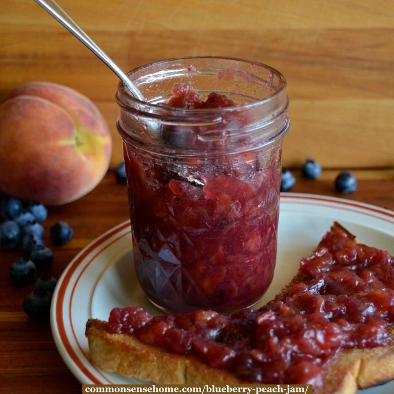 Blueberry Peach Jam – Low Sugar, Small Batch Recipe