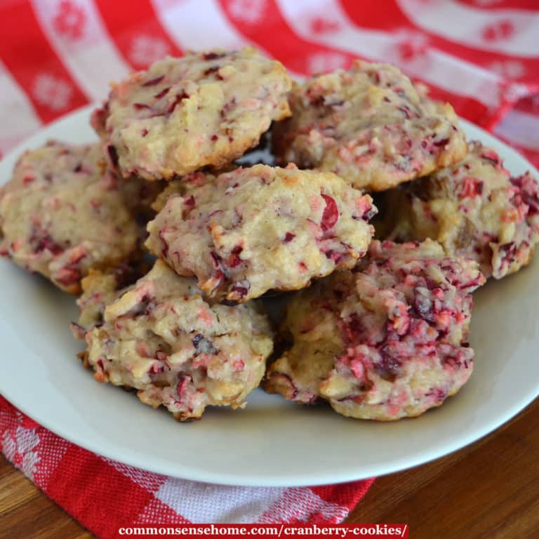 Cranberry Cookies Made with Fresh Cranberries and Nuts